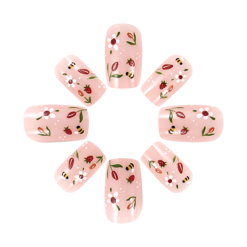 Floral Press-On Nail Art Set Karnz