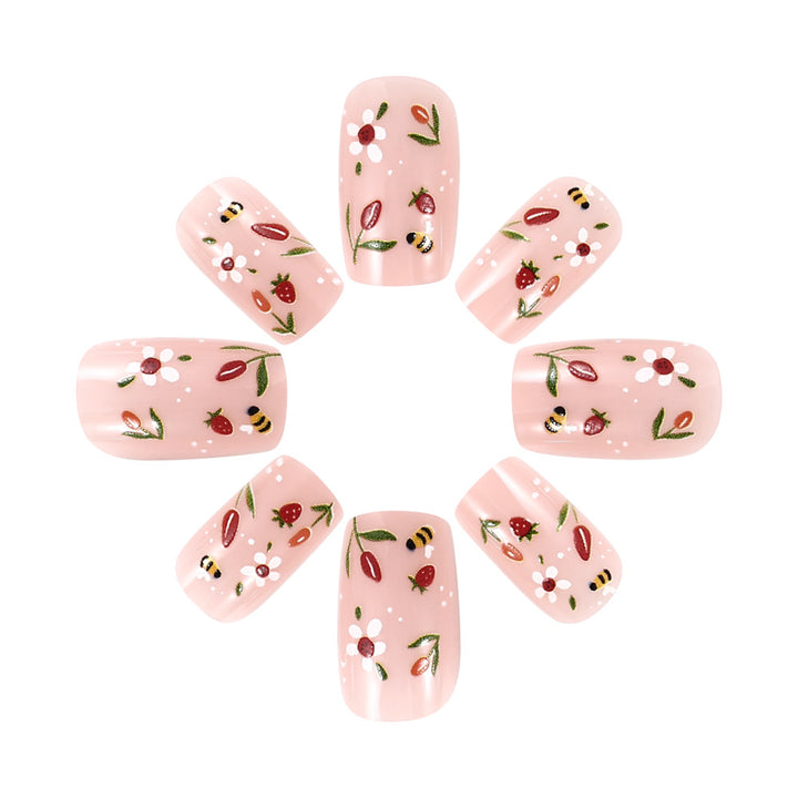 Floral Press-On Nail Art Set Karnz