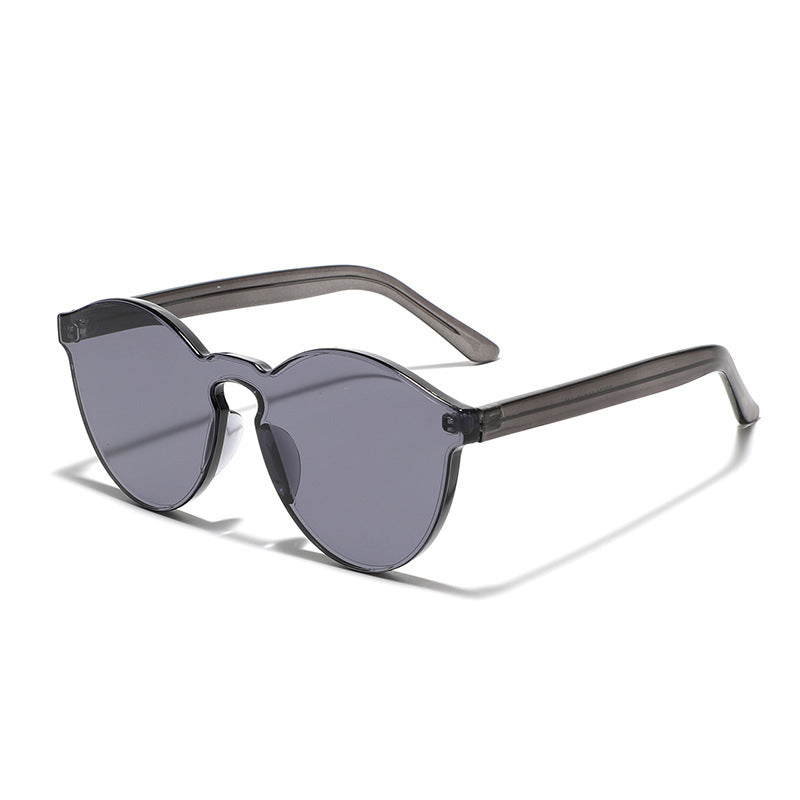 Damen stylische runde Sonnenbrille mit innovativem Rahmen Breit Karnz