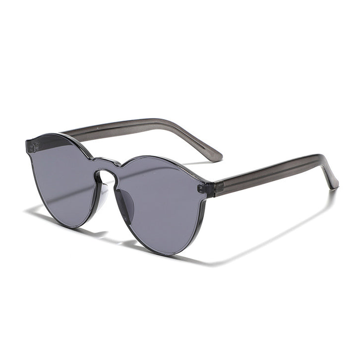 Damen stylische runde Sonnenbrille mit innovativem Rahmen Breit Karnz