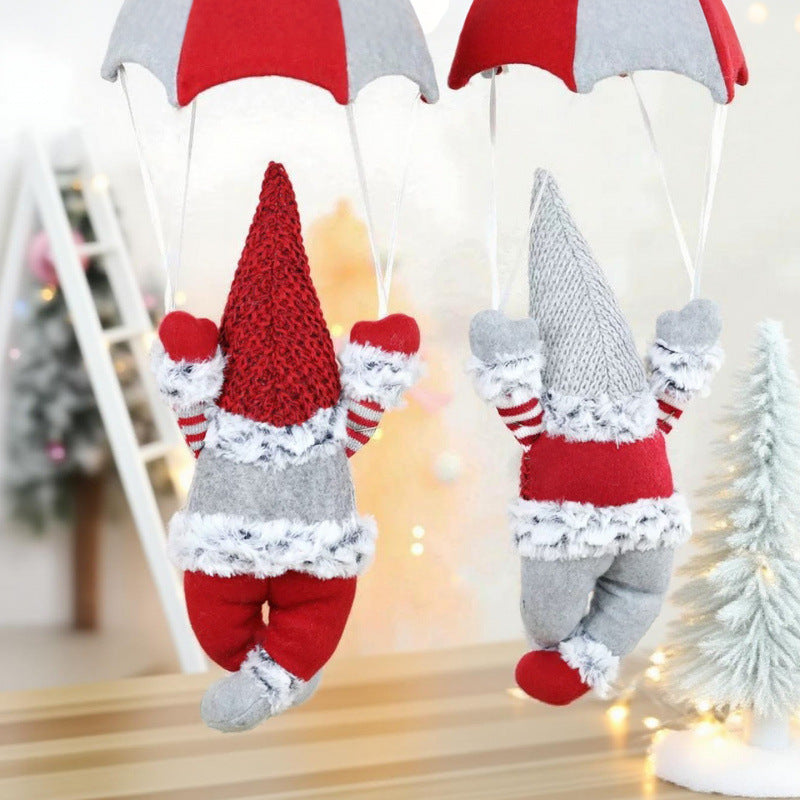 Dekorative Weihnachtsmann Figur mit Fallschirm Karnz