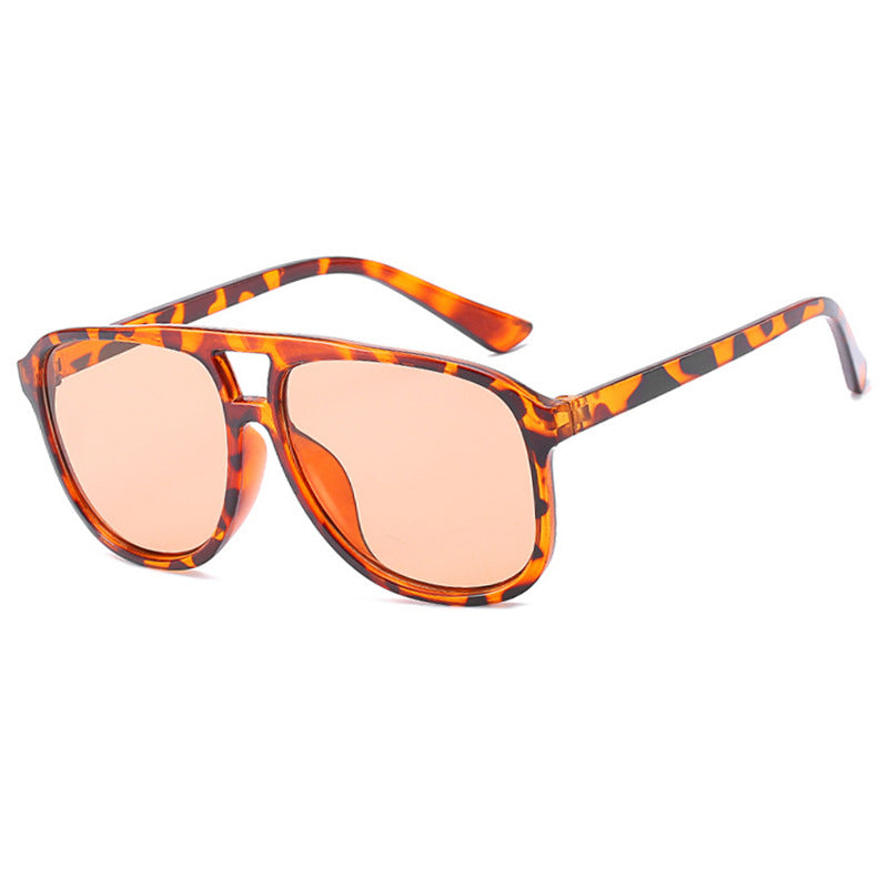 Damen modische Sonnenbrille mit transparentem Rahmen und blauen Gläsern Karnz