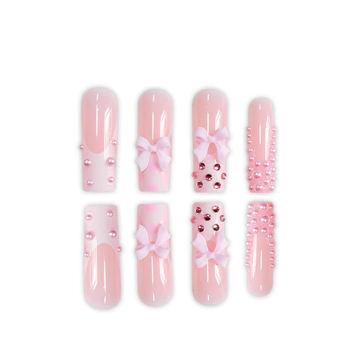 Elegantes Dekoratives Press-On Nagel-Set Karnz