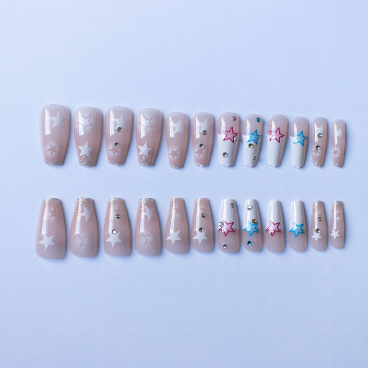 Dekoratives Stern Nagelkunst Design Set