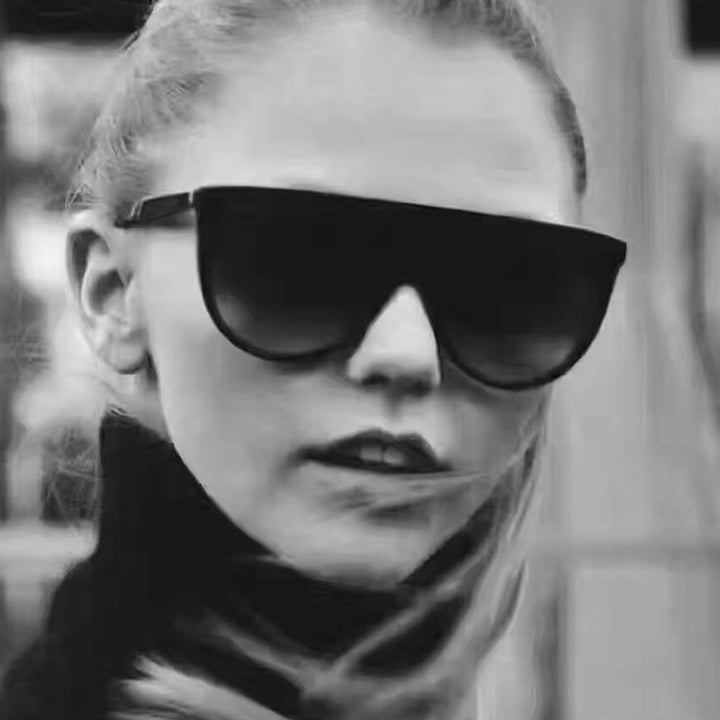 Damen trendige Oversized-Sonnenbrille mit stylischem transparenten Rahmen Karnz