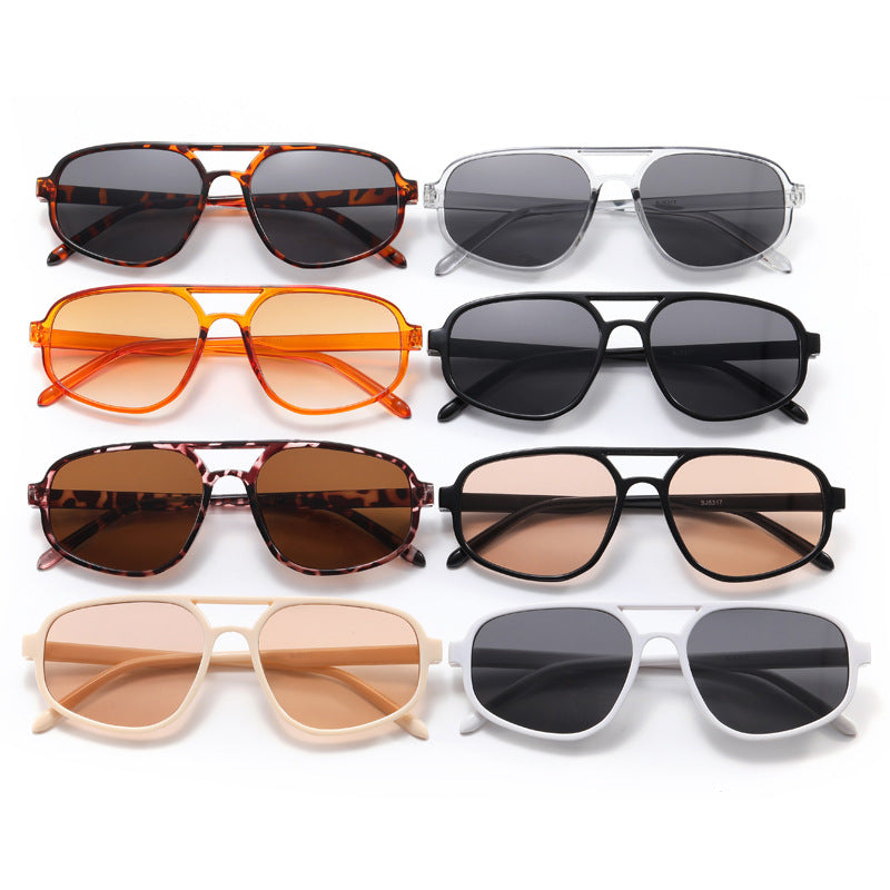 Damen modische Oversized-Sonnenbrille mit trendy Rahmen Karnz