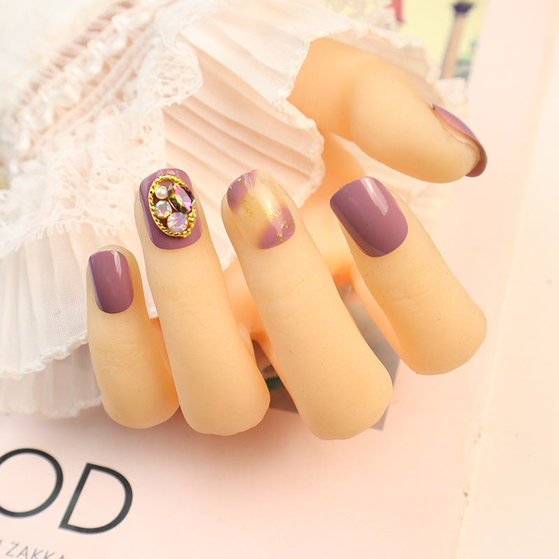 Rhinestone-besetztes Press-On Nagelkunstset Karnz