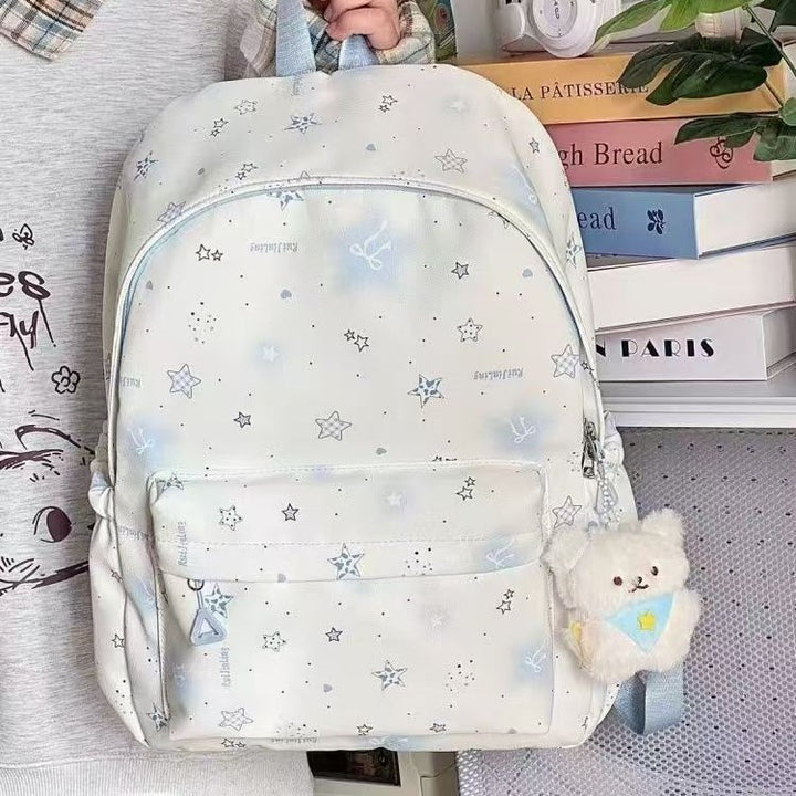 Schulrucksack mit Verspieltem Sternedesign und Mehreren Fächern Karnz