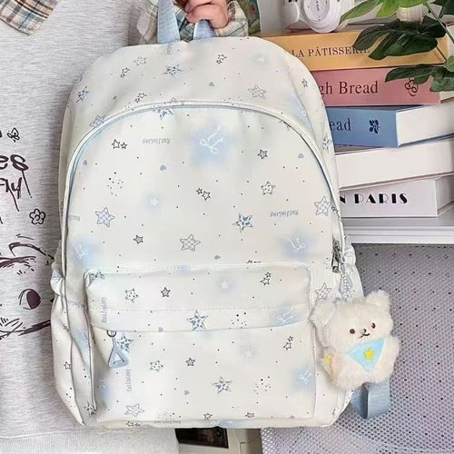 Schulrucksack mit Verspieltem Sternedesign und Mehreren Fächern Karnz