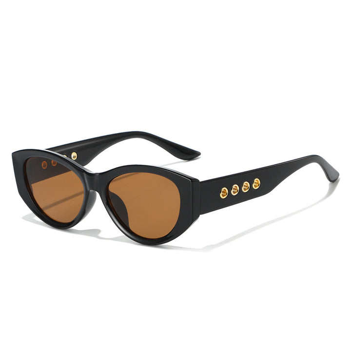 Cat-Eye Sonnenbrille mit dekorativen goldenen Akzenten Karnz