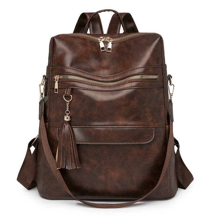Vielseitiger stilvoller Leder-Rucksack Karnz