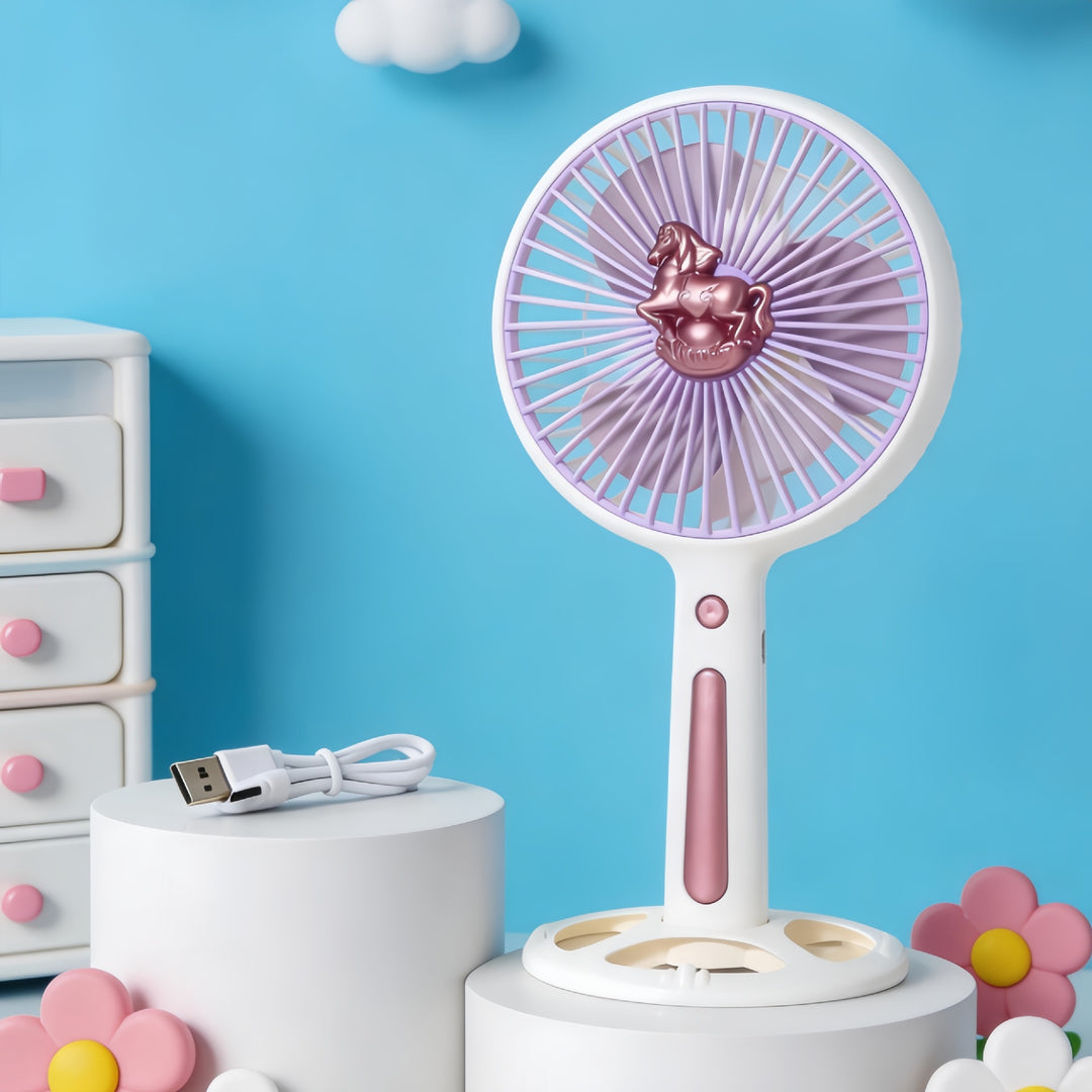 Damen Tragbarer Tischventilator mit kraftvollem Akku und USB-Ladefunktion Karnz