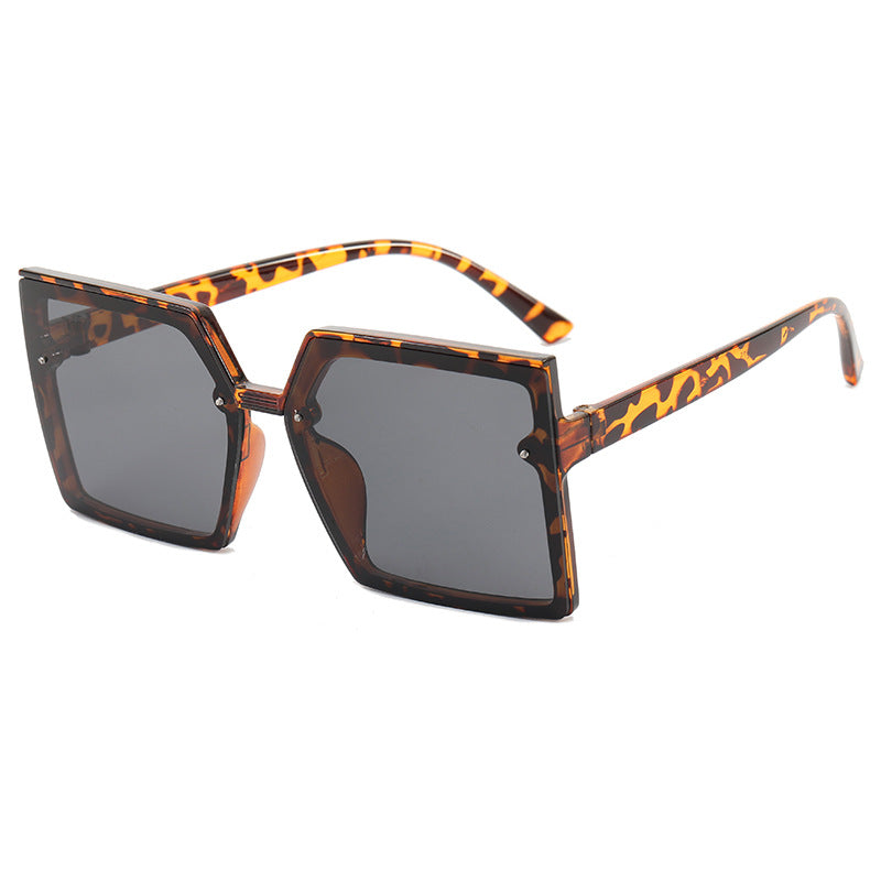 Damen modische Oversized-Sonnenbrille mit geometrischem Design Karnz