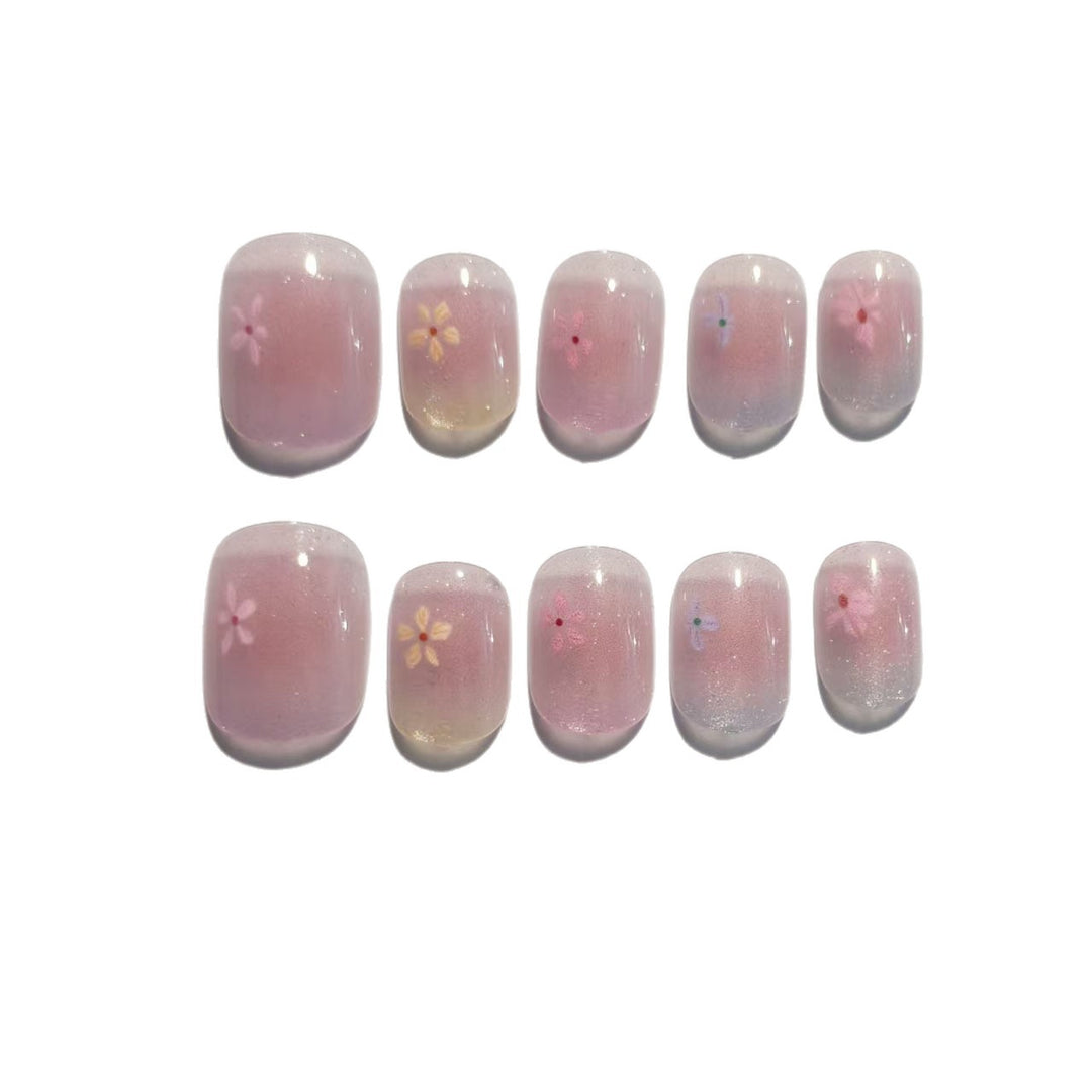Blumenmotiv Nagelkunst Set Karnz