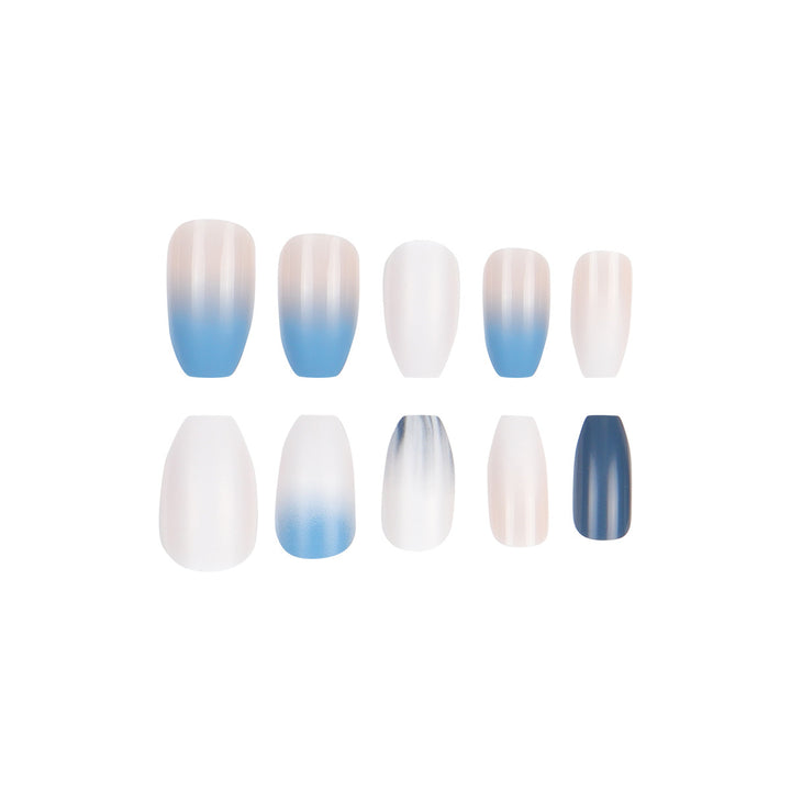 Ombre Matte Lange Press-On Nägel Karnz