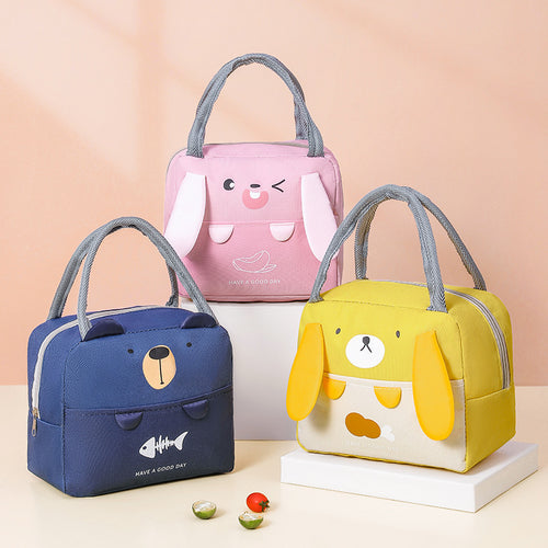 Niedliche, tierisch inspirierte, isolierte Lunch-Tasche