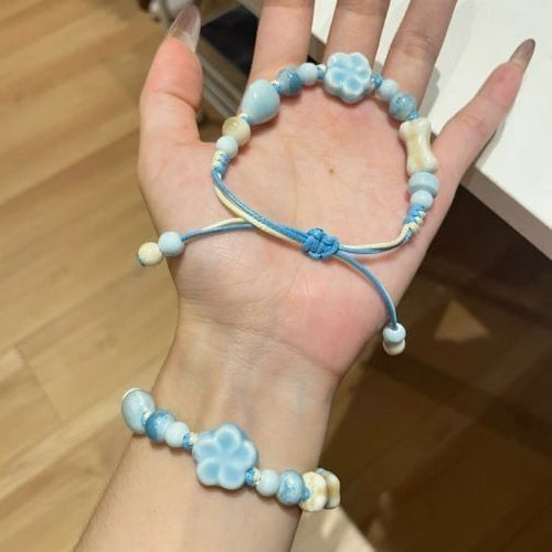 Verstellbares Blumenperlenarmband Karnz