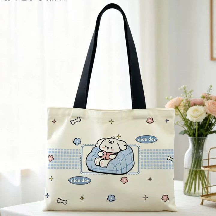 Süße hundethemen Canvas Tote Bag