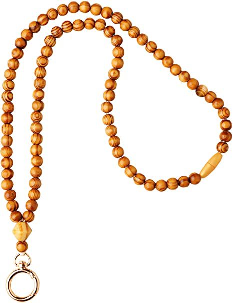 Elegante Holzperlen Brillen Kette Karnz