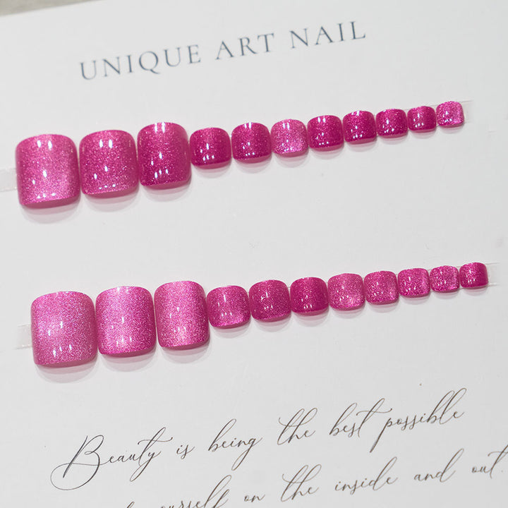 Glitzernde Pediküre Nagelkunst