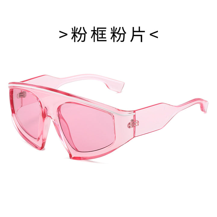 Damen Sportliche Sonnenbrille mit stylischem Rahmen und großen Linsen Karnz