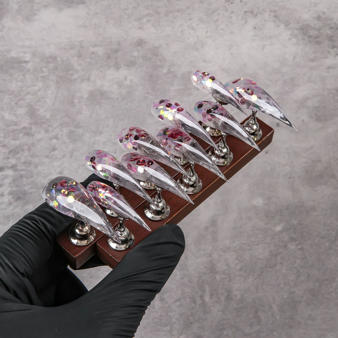 Glamouröse Stiletto Press-On Nagelspitzen Set