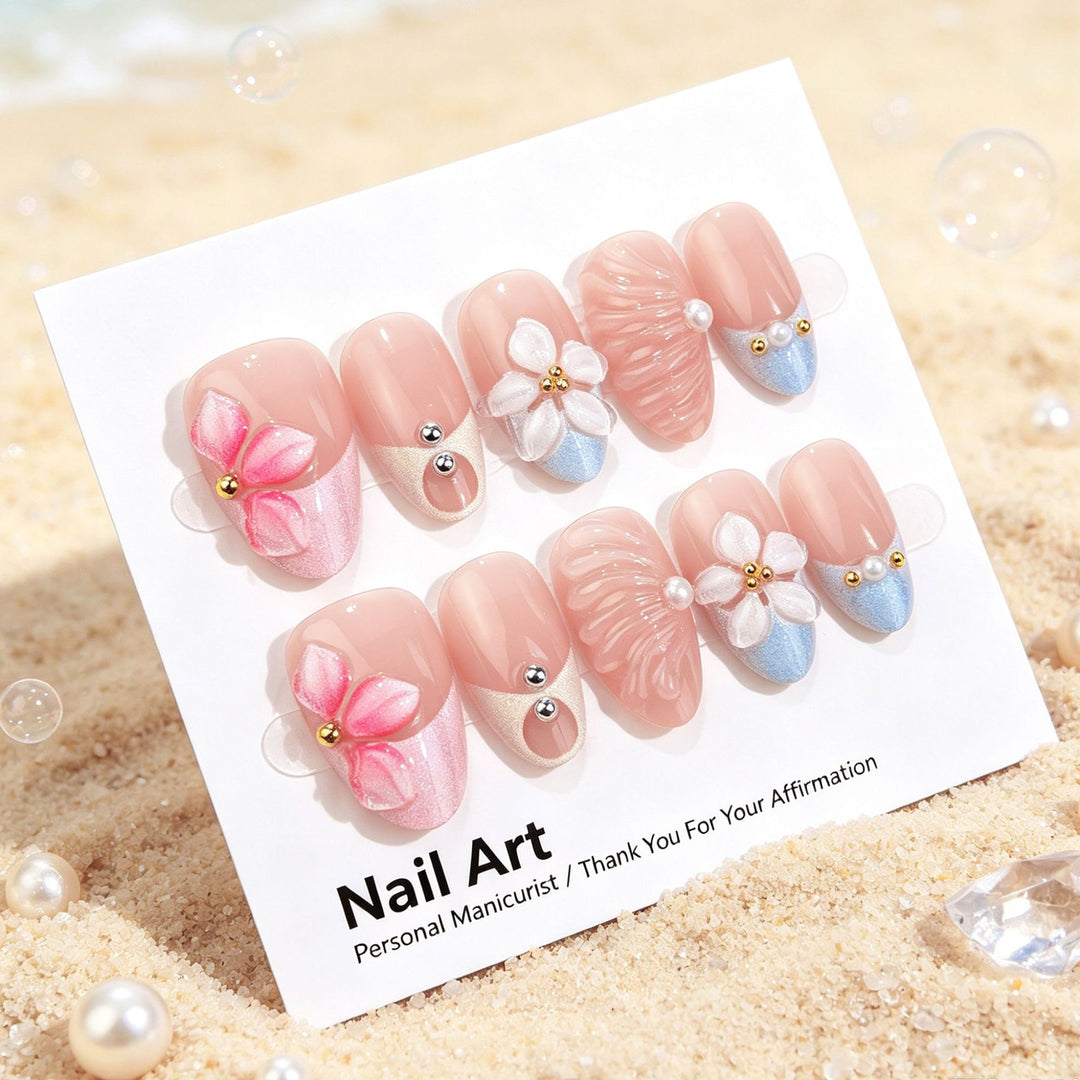 Floral Design Press-On Nagelkunstset