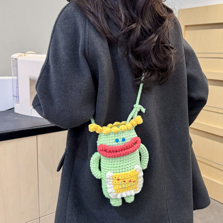 Süßer gehäkelter Bienen-Mini-Rucksack