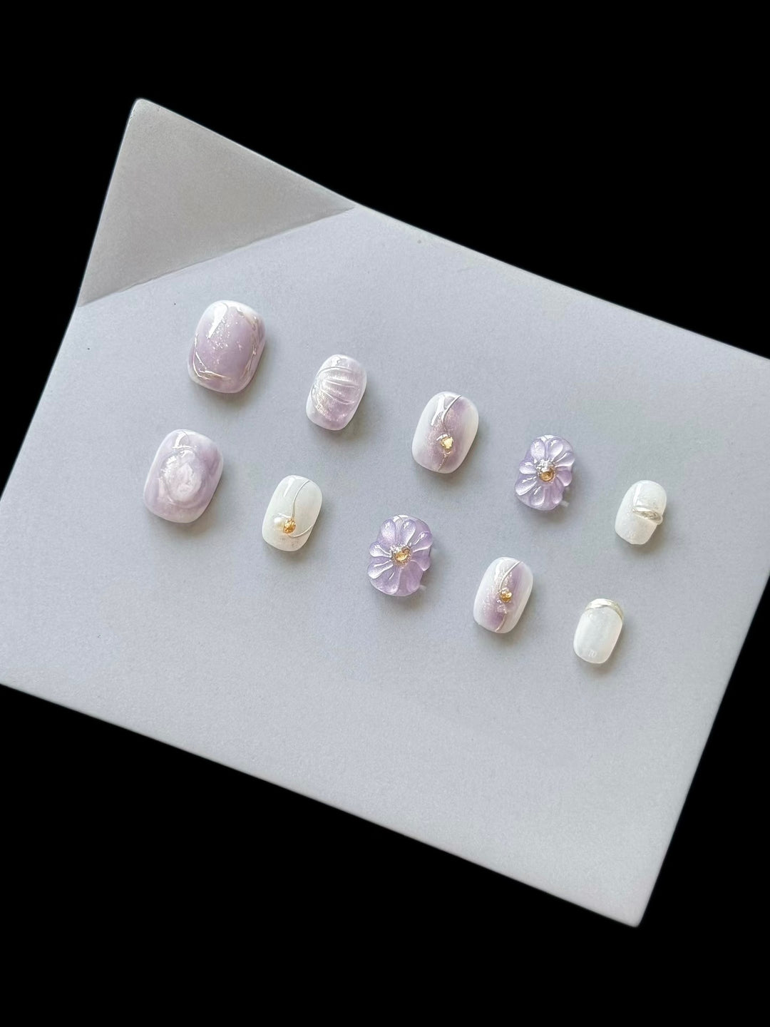 Floral Dekorative Press-On Nagelkunst Set