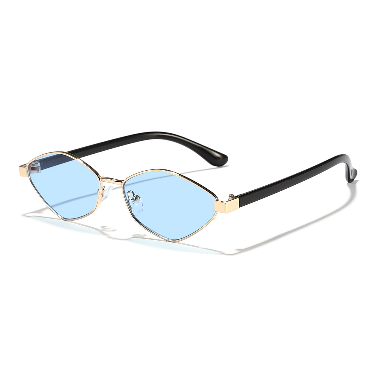 Damen Katzenaugen Sonnenbrille mit braunen Gläsern und elegantem Metallrahmen Karnz