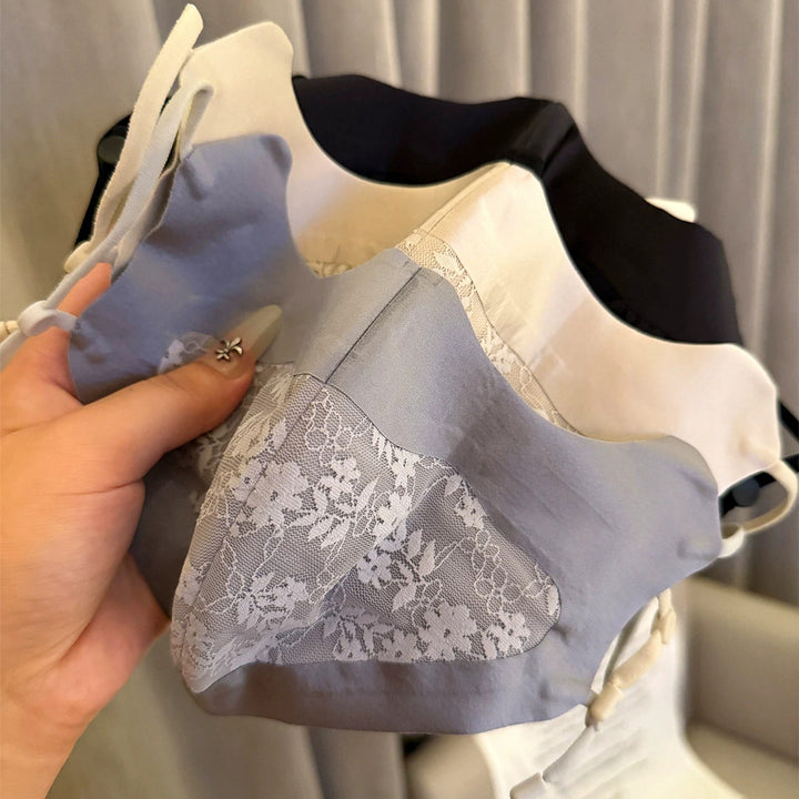 Lace-Panel Atmungsaktive Wiederverwendbare Gesichtsmaske mit Verstellbaren Ohrenschlaufen Karnz