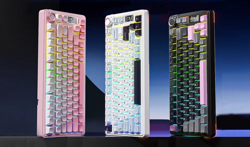 Drahtlose mechanische Tastatur mit anpassbarer RGB-Hintergrundbeleuchtung Karnz