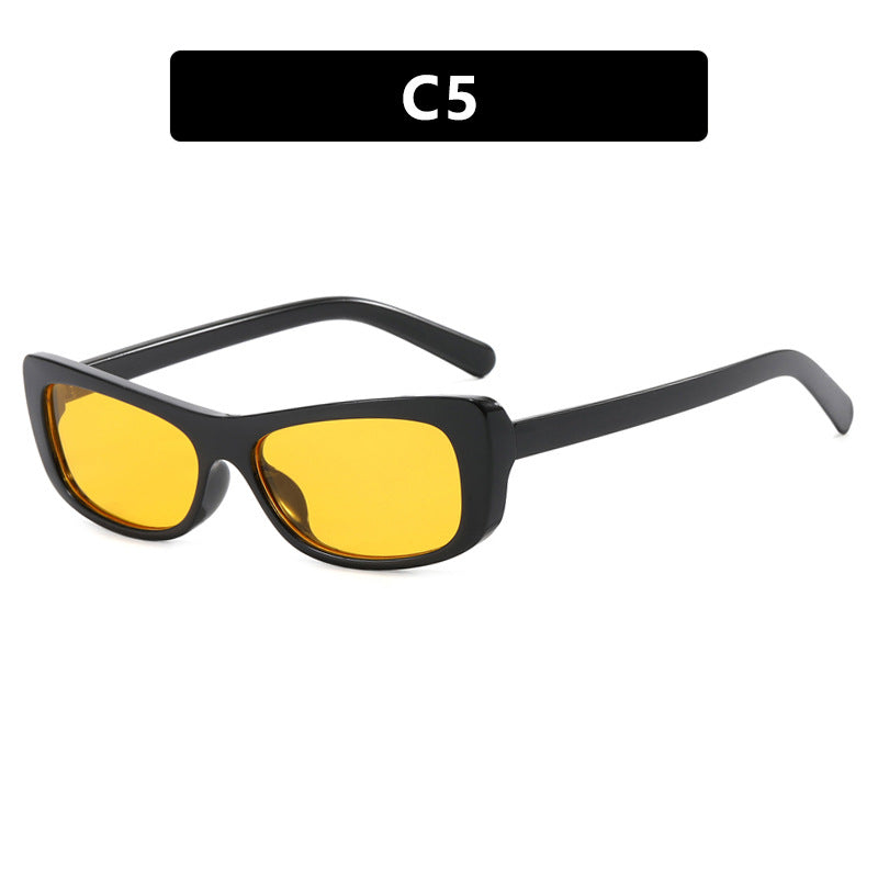 Damen Trendige rechteckige Sonnenbrille Karnz
