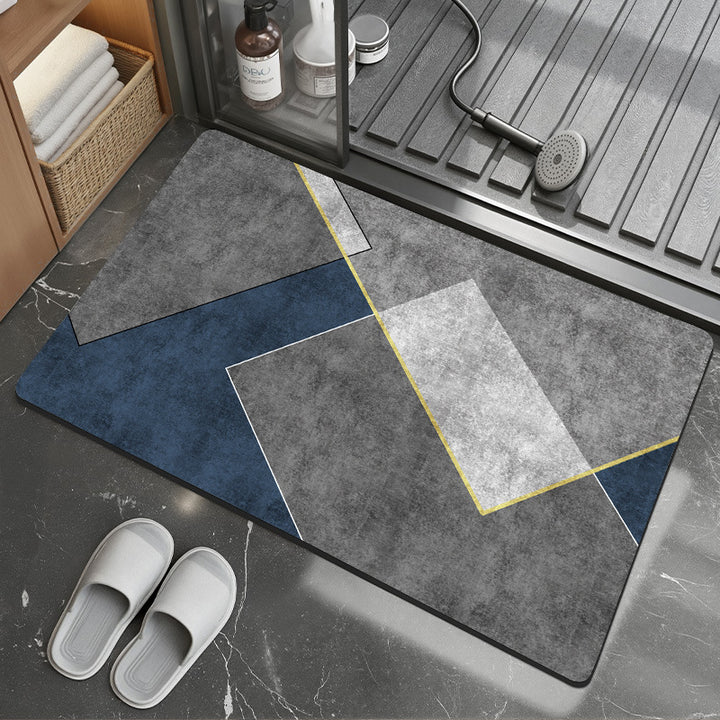 Stylische abstrakte Badematte Karnz