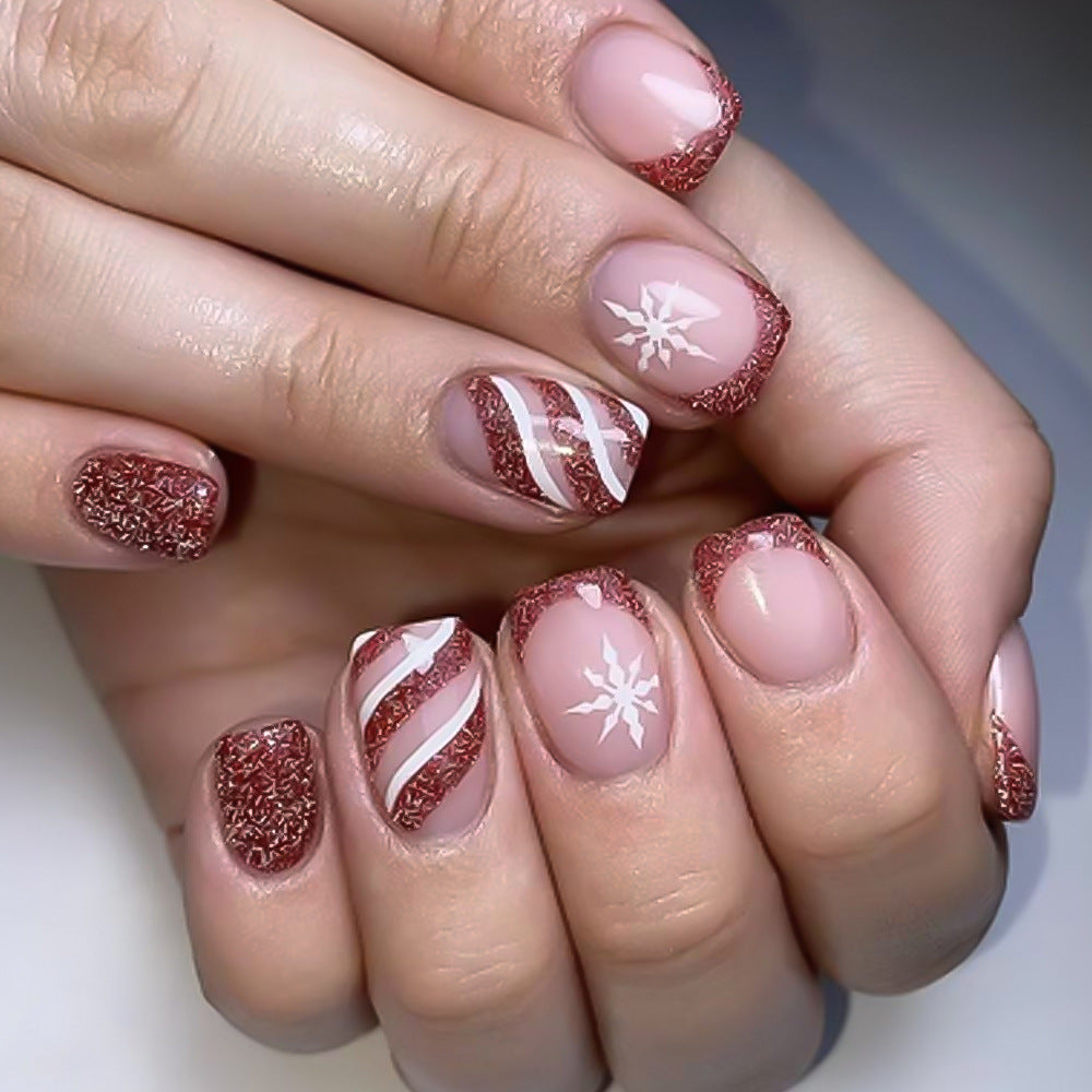 Festliches Winter Nagelkunst Set Karnz
