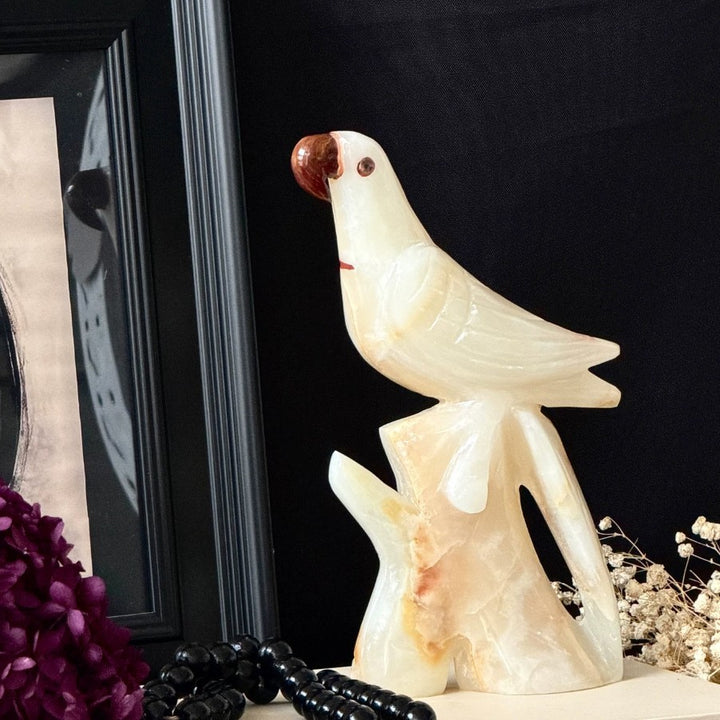 Handgemachte Stein Vogel-Figurine
