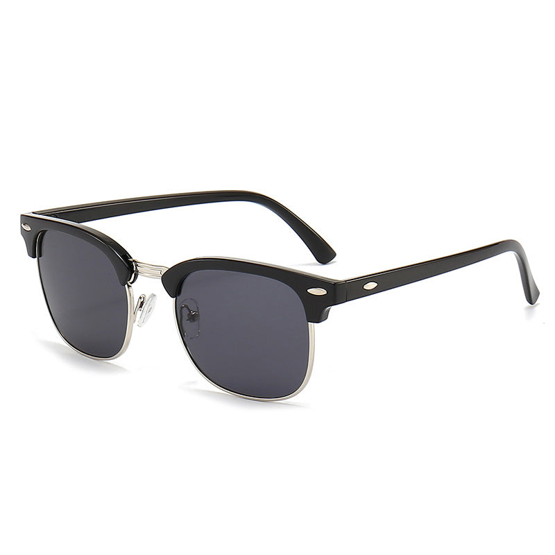 Damen modische Retro-Sonnenbrille mit metallischem Rahmen Karnz