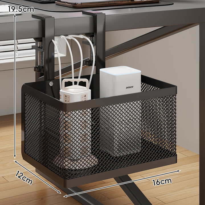 Unter-Tisch Klemmen-Mesh-Kabel- und Stromleistenorganizerkorb