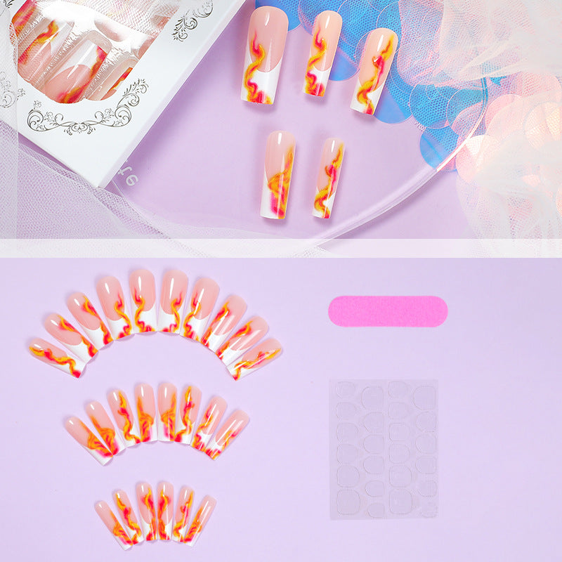 Künstlerisches Press-On-Nagelset Karnz