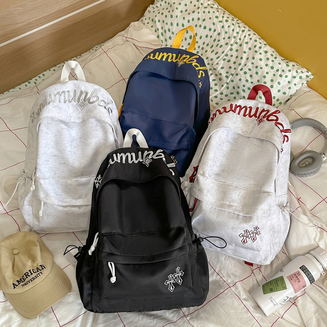 Lässiger bestickter Kordelzug-Rucksack Karnz