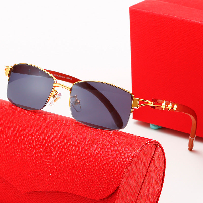 Damen exklusive Designer-Sonnenbrille mit hochglanzveredeltem Metallrahmen und polarisierenden Gläsern Karnz