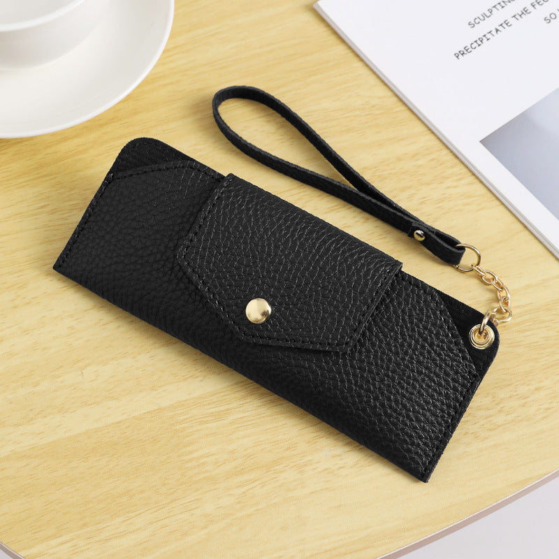 Elegante Texturierte Leder Clutch Tasche
