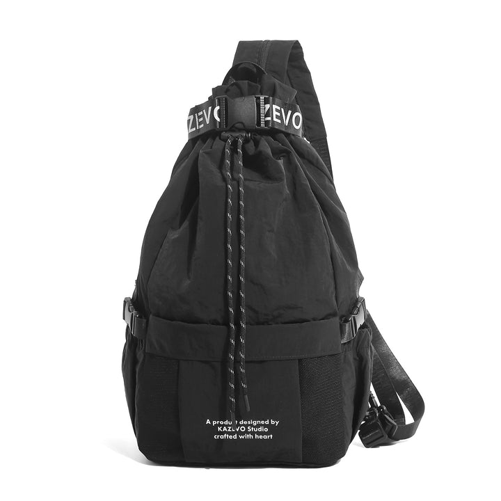 Lässiger Drawstring-Rucksack mit Netztaschen Karnz