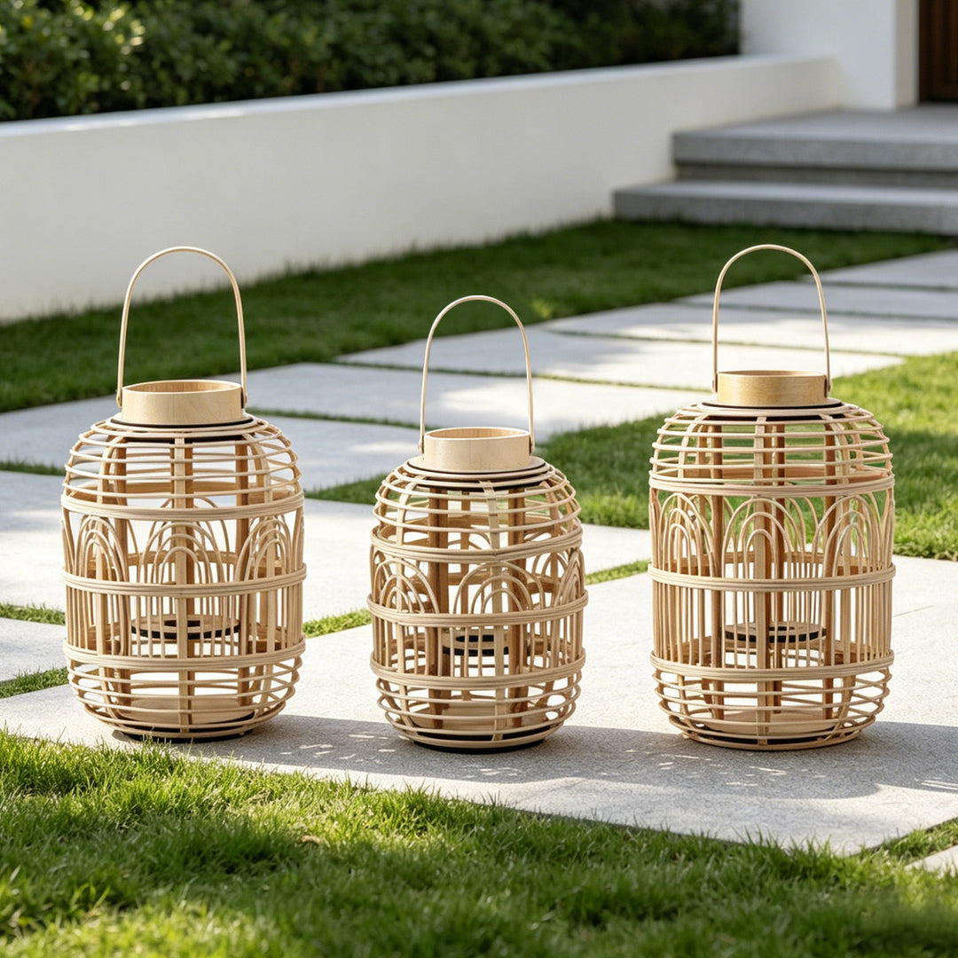 Dekorative Rattan-Laterne Karnz