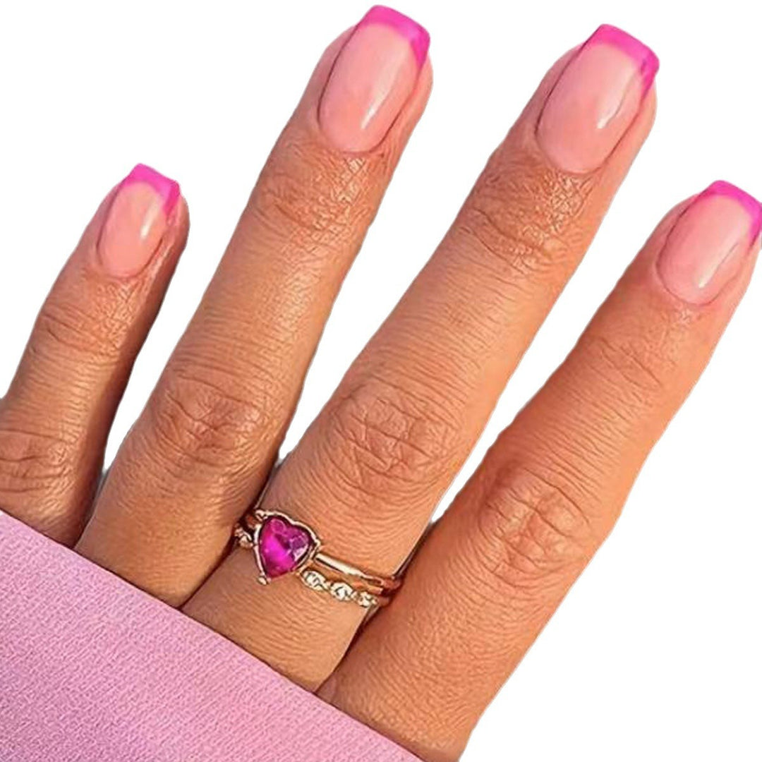 Elegantes French Tip Nagelkunst Set