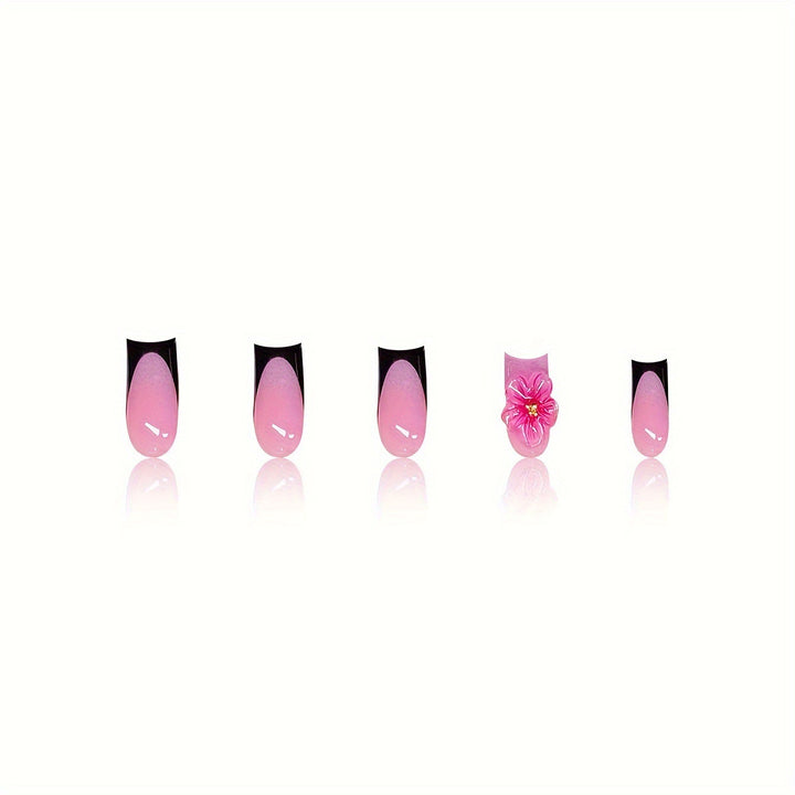 Floral Decorative Press-On Nagelkunst Karnz