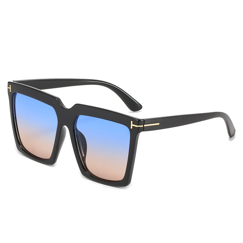 Damen oversized quadratische Sonnenbrille mit luxuriösen Akzenten Karnz