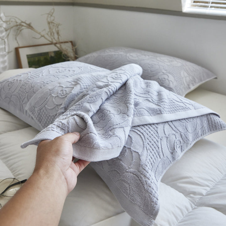Luxus Jacquard Baumwolle Handtuch Kissenbezug Set