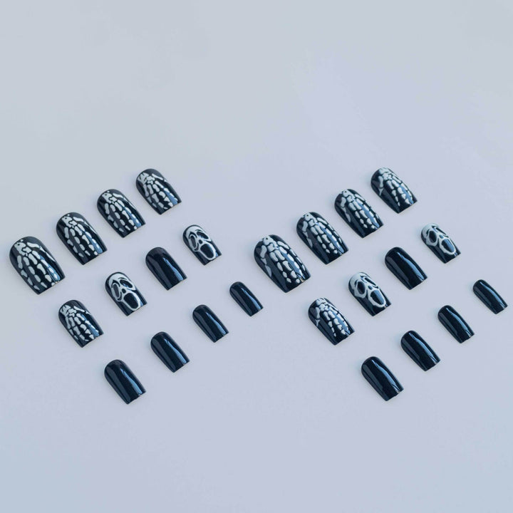 Künstlerisches Skelett Nagelkunstset