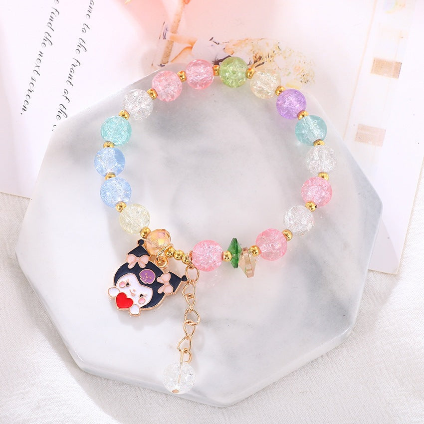 Verspieltes Armband mit Bunten Glasperlen Karnz